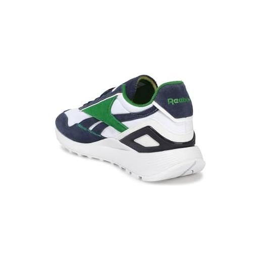 Reebok classic legacy az, sneaker unisex-adulto, ftwr white/vector navy/glen green, 37.5 eu