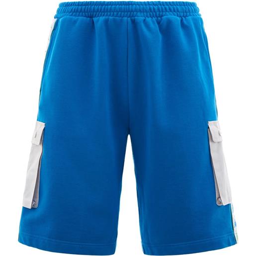 Pantaloncini shorts uomo kappa banda 222 azzurro sancio con tasche 361b6kw-a0y