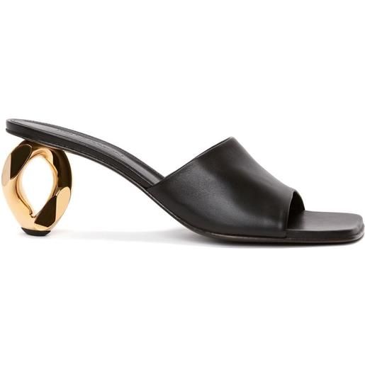 JW Anderson sandali con tacco scultura - nero