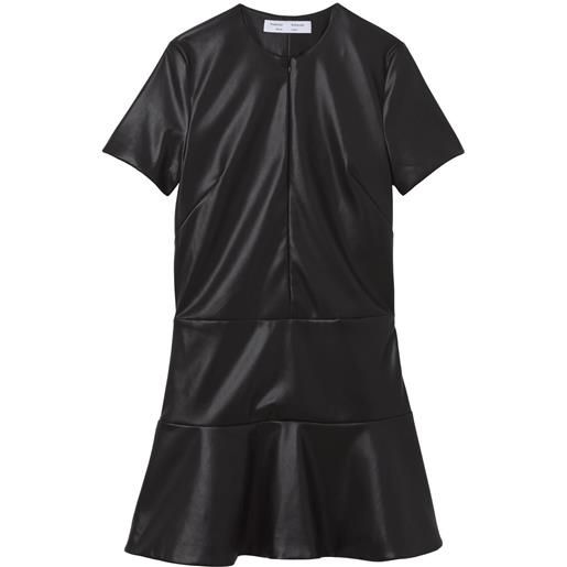 Proenza Schouler White Label abito corto in finta pelle - nero