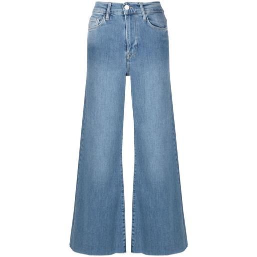 FRAME jeans le palazzo crop a vita alta - blu