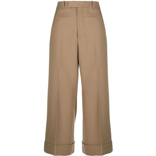 Gucci pantaloni crop sartoriali - marrone