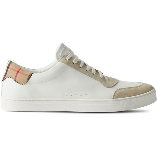 Burberry sneakers con stampa house check - bianco