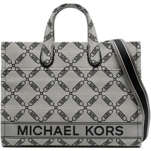 Michael Michael Kors borsa tote con logo goffrato - bianco