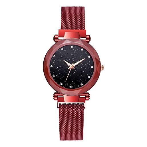 Ackssi orologio analogico al quarzo donna con cinturino in acciaio inossidabile ackw-008-04-3