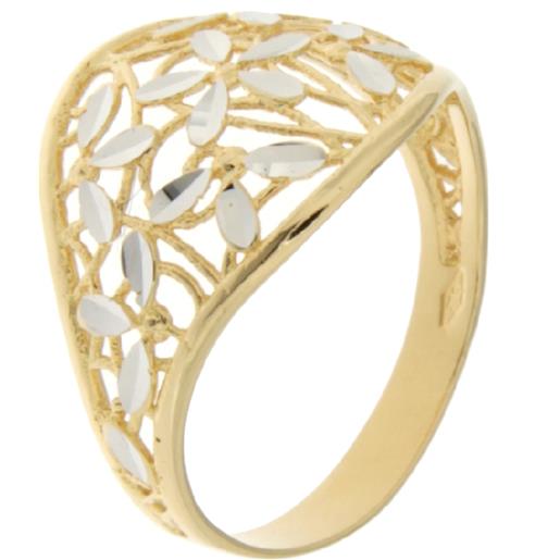 Gioielleria Lucchese Oro anello donna oro giallo bianco gl100916