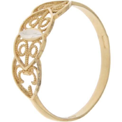 Gioielleria Lucchese Oro anello donna oro giallo bianco gl100917