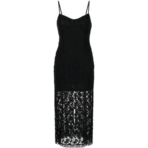 LoveShackFancy abito midi sima - nero