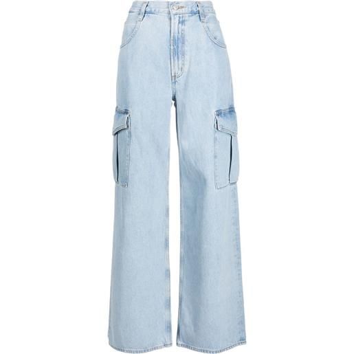 AGOLDE jeans a gamba ampia effetto schiarito - blu