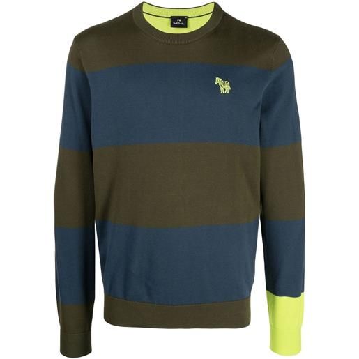 PS Paul Smith maglione con design color-block - verde