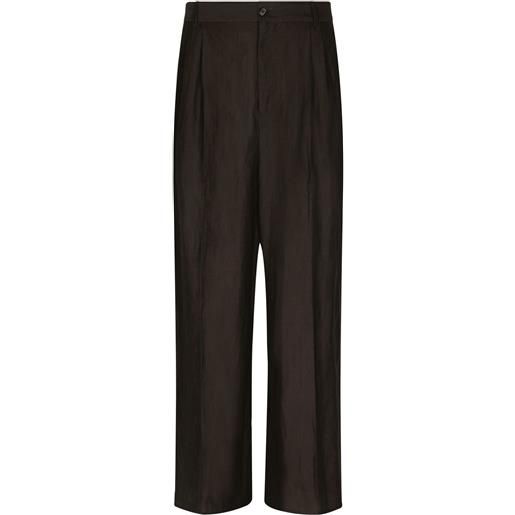 Dolce & Gabbana pantaloni sartoriali con pieghe - marrone
