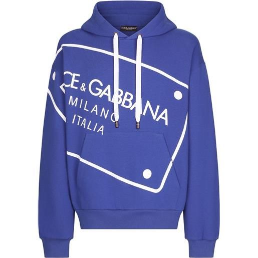 Dolce & Gabbana felpa con cappuccio - blu