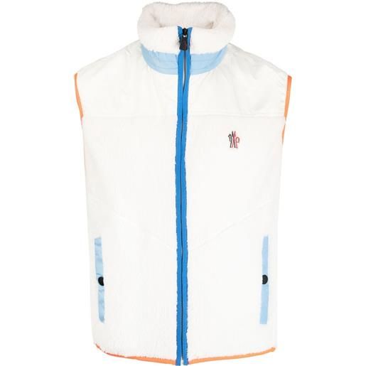 Moncler Grenoble gilet con applicazione - bianco