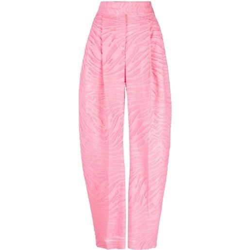 The Attico pantaloni gary zebrati - rosa