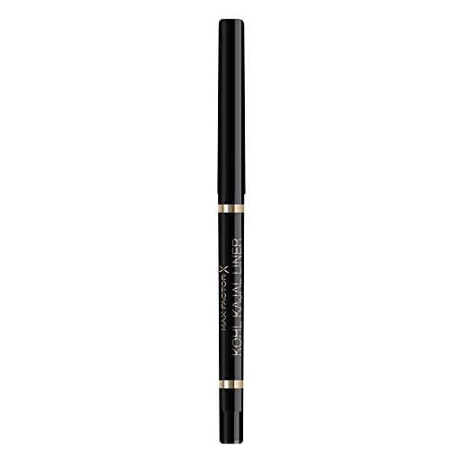 Max Factor matita occhi waterproof masterpiece kohl kajal con punta automatica e texture ultra morbida, 001 black, 0,35 g