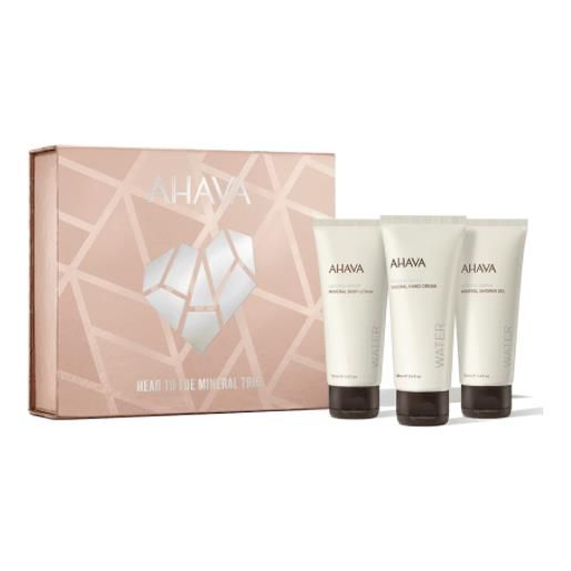 Luxury head to toe mineral trio mineral hand cream 100ml + mineral body lotion 100ml + mineral shower gel 100ml Luxury