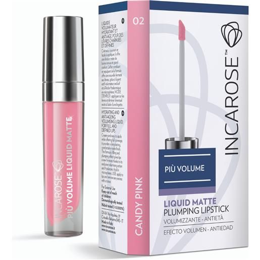 Incarose più volume liquid matte plumping lipstick 03 intensive pink Incarose