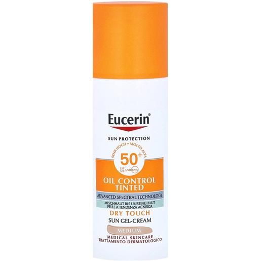 Eucerin sun oil control gel crema spf50+ colorata tonalità medium 50ml Eucerin