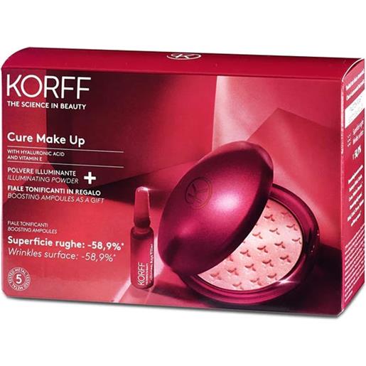 Korff cure make up polvere illuminante + fiale tonificanti 7 pezzi