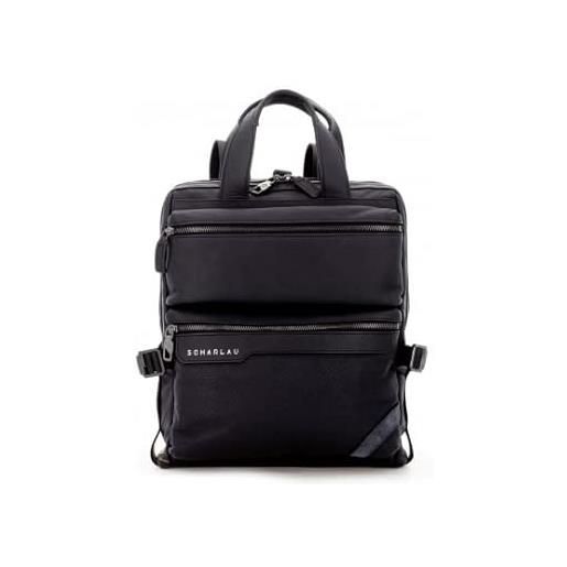 Scharlau borsa trasformabile nello zaino petrucci in pelle di colore nero, br10-l10bk, nero, 28 x 36 x 13 cm, business