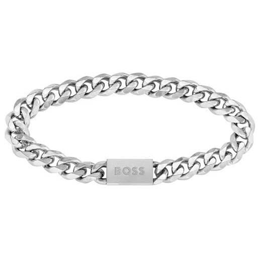 BOSS jewelry braccialetto a catena da uomo collezione chain link disponibile in argento s