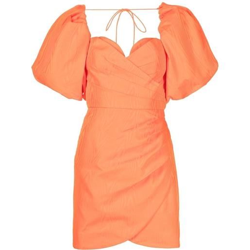 Rebecca Vallance abito corto carmelita con maniche a palloncino - arancione