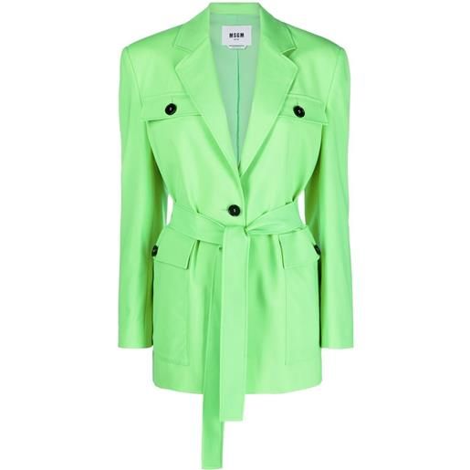 MSGM giacca con tasche cargo - verde