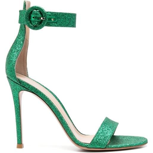 Gianvito Rossi sandali portofino glitter 105mm - verde