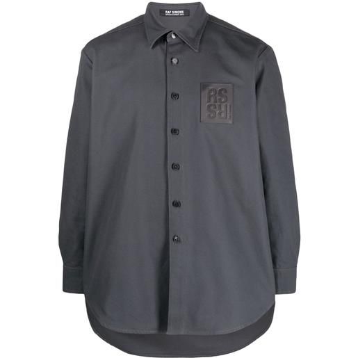 Raf Simons camicia con applicazione - grigio