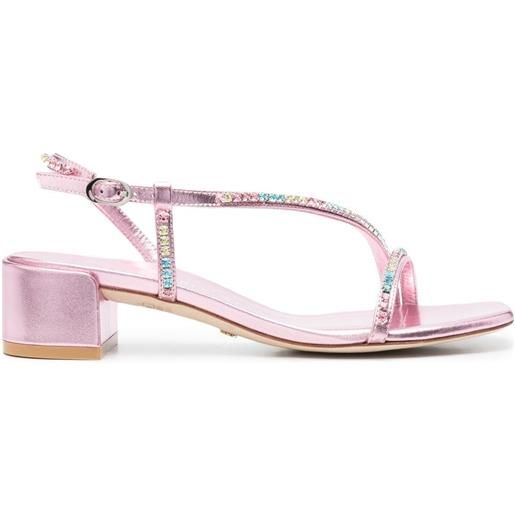 Stuart Weitzman sandali con strass 45mm - rosa