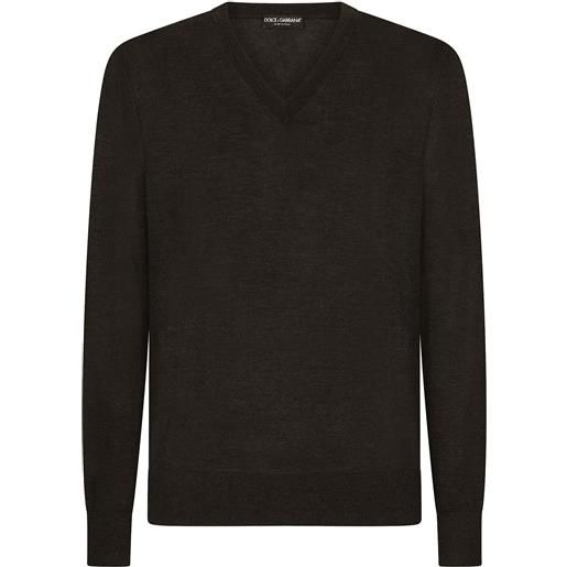 Dolce & Gabbana maglione con scollo a v - grigio