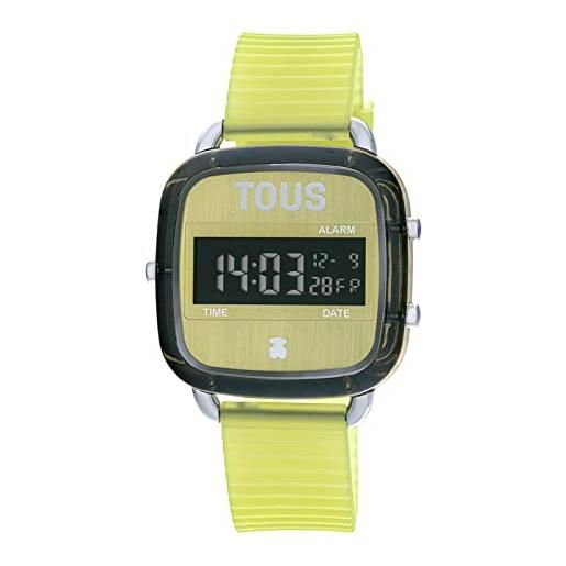 TOUS orologio digitale in policarbonato verde con cinturino in silicone d-logo fresh