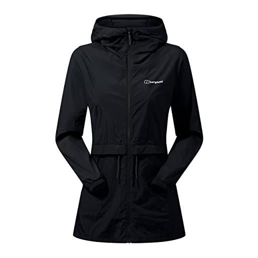 Berghaus milham windproof shell, giacca a vento donna, nero/nero, 8