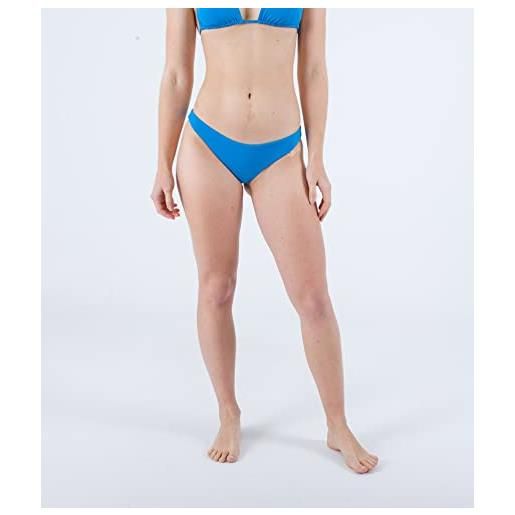 Hurley solid rvsb moderate bottom mutandine bikini, blue beat/neon lime, m donna