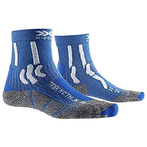 X-Socks trek x cotton junior socks socks, unisex bambini, lake blue/arctic white, 27-30