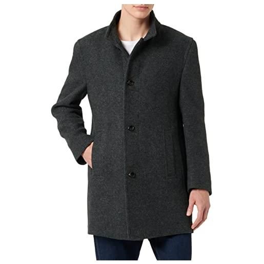 bugatti 221400-24024 cappotto di lana, nero, 56 große größen uomo