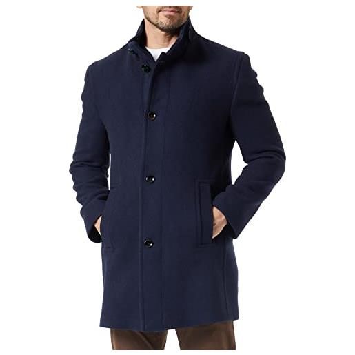 bugatti 221400-24024 cappotto di lana, nero, 56 große größen uomo
