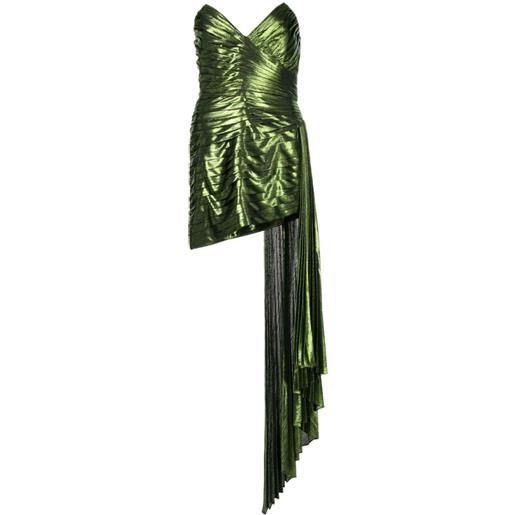 Retrofete abito daniele plissettato - verde
