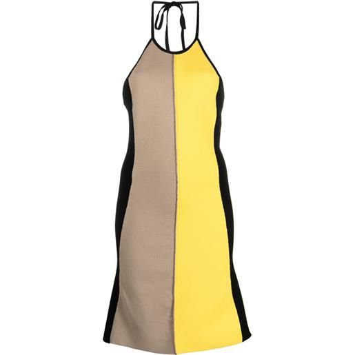 Sunnei abito con design color-block - giallo