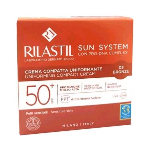 Rilastil sun system crema compatta uniformante spf50+ bronze 10g