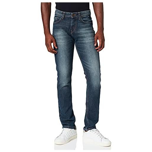TOM TAILOR marvin straight jeans, uomo, blu (mid stone wash denim 10281), 38w / 34l