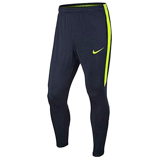 Nike m nk dry sqd17 kpz, pantaloni uomo, blu (obsidian/volt/volt), s