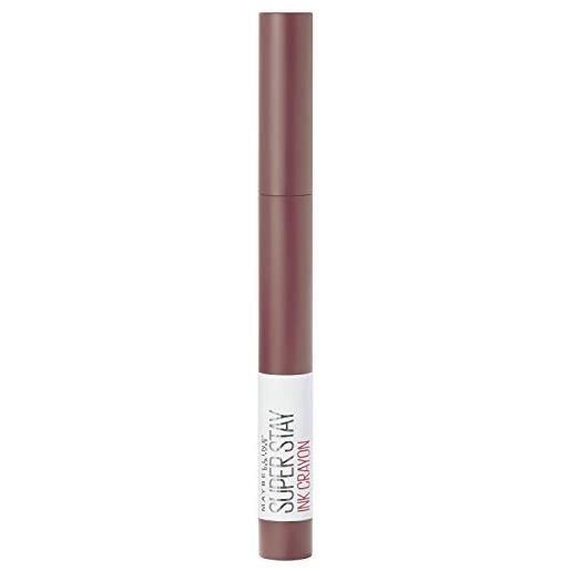 Maybelline new york super stay ink crayon - rossetto opaco e duraturo, n. 20 enjoy the view, 1,5 g