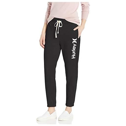 Hurley w o&o fleece jogger, pantaloni elasticizzati donna, black, xs