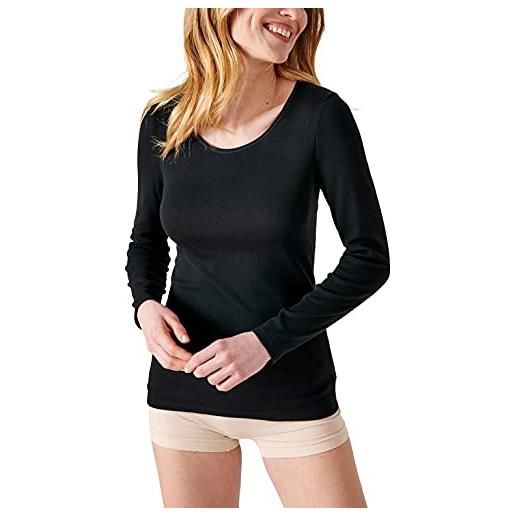 Damart t-shirt manches longues fine cote, grigio, s donna