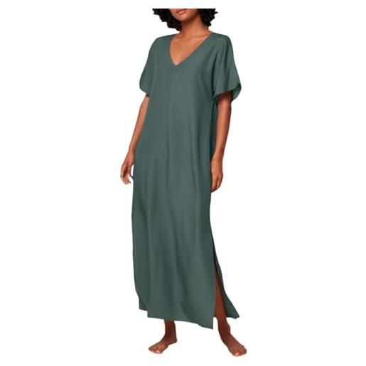 Triumph beach mywear maxi dress sd, vestito, donna, verde (smoky green), 50