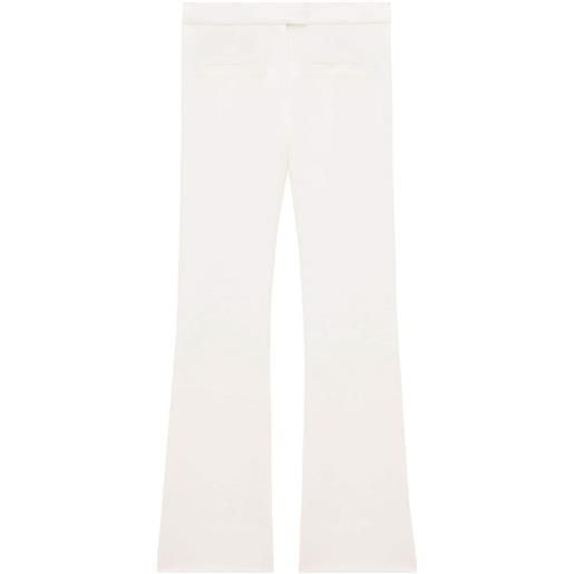 Courrèges pantaloni con zip - bianco