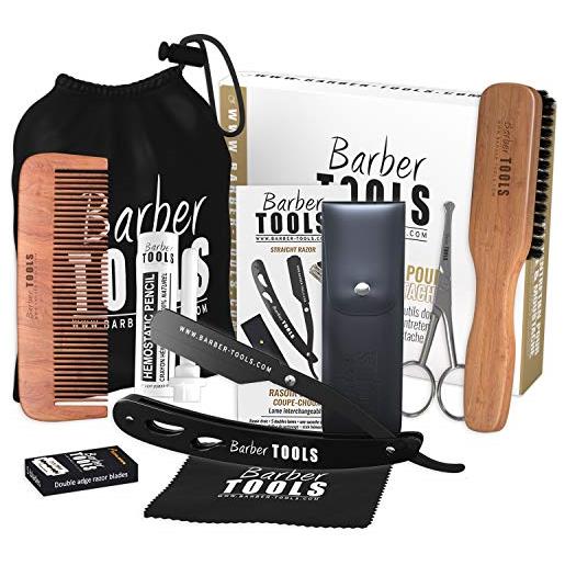 BARBER TOOLS kit/set/cofanetto di cura e cura per barba e rasatura ✮ BARBER TOOLS