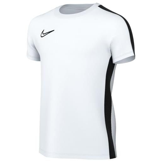 Nike unisex kids short-sleeve soccer top y nk df acd23 top ss, white/black/black, dr1343-100, m
