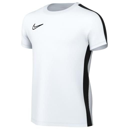 Nike unisex kids short-sleeve soccer top y nk df acd23 top ss, white/black/black, dr1343-100, s (128 - 137 cm)